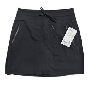 Athleta 4 black Trekkie skort skirt shorts outdoor comfort casual elastic waist
